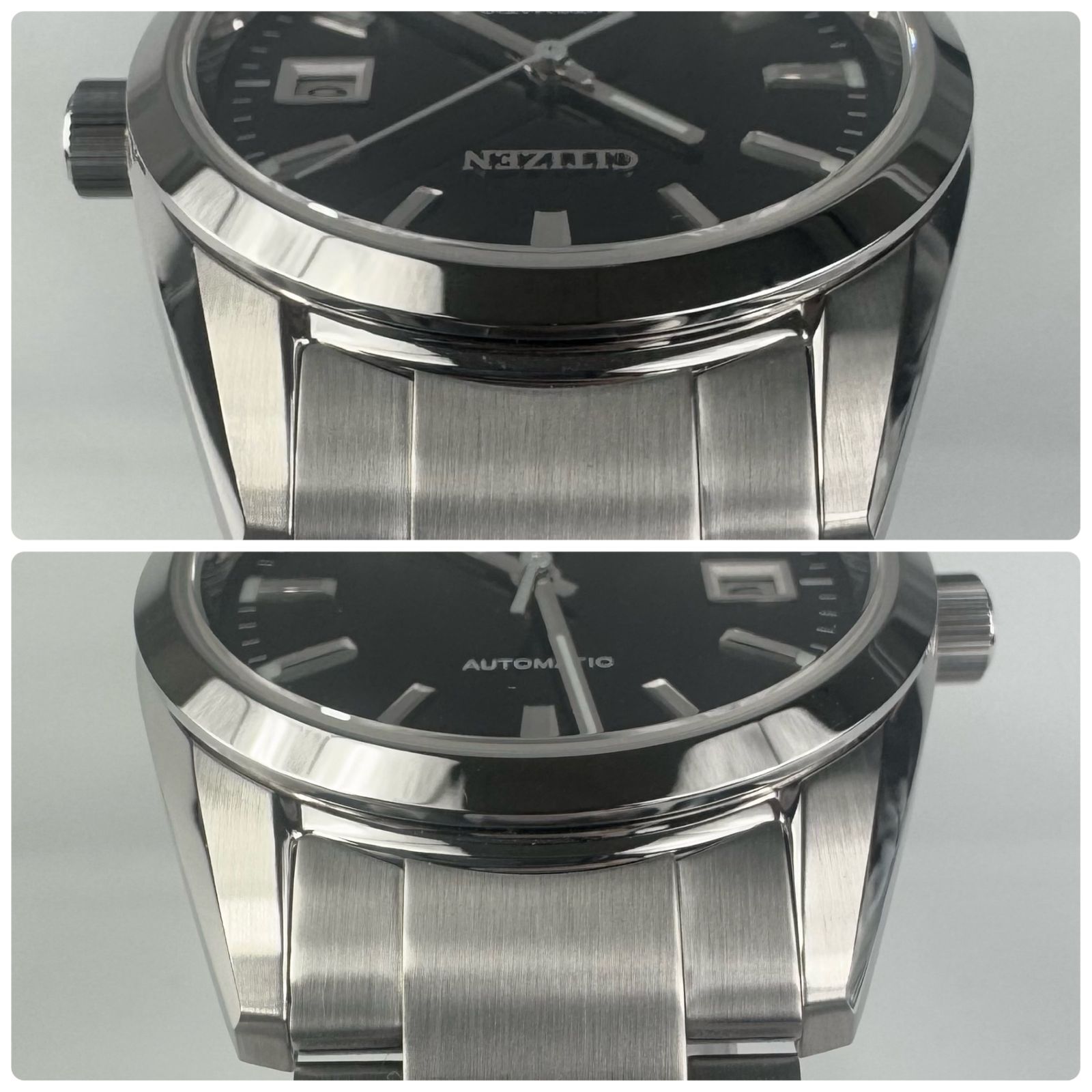 美品シチズンコレクションnb1050-59e自動巻、裏スケトン、メンズ腕時計