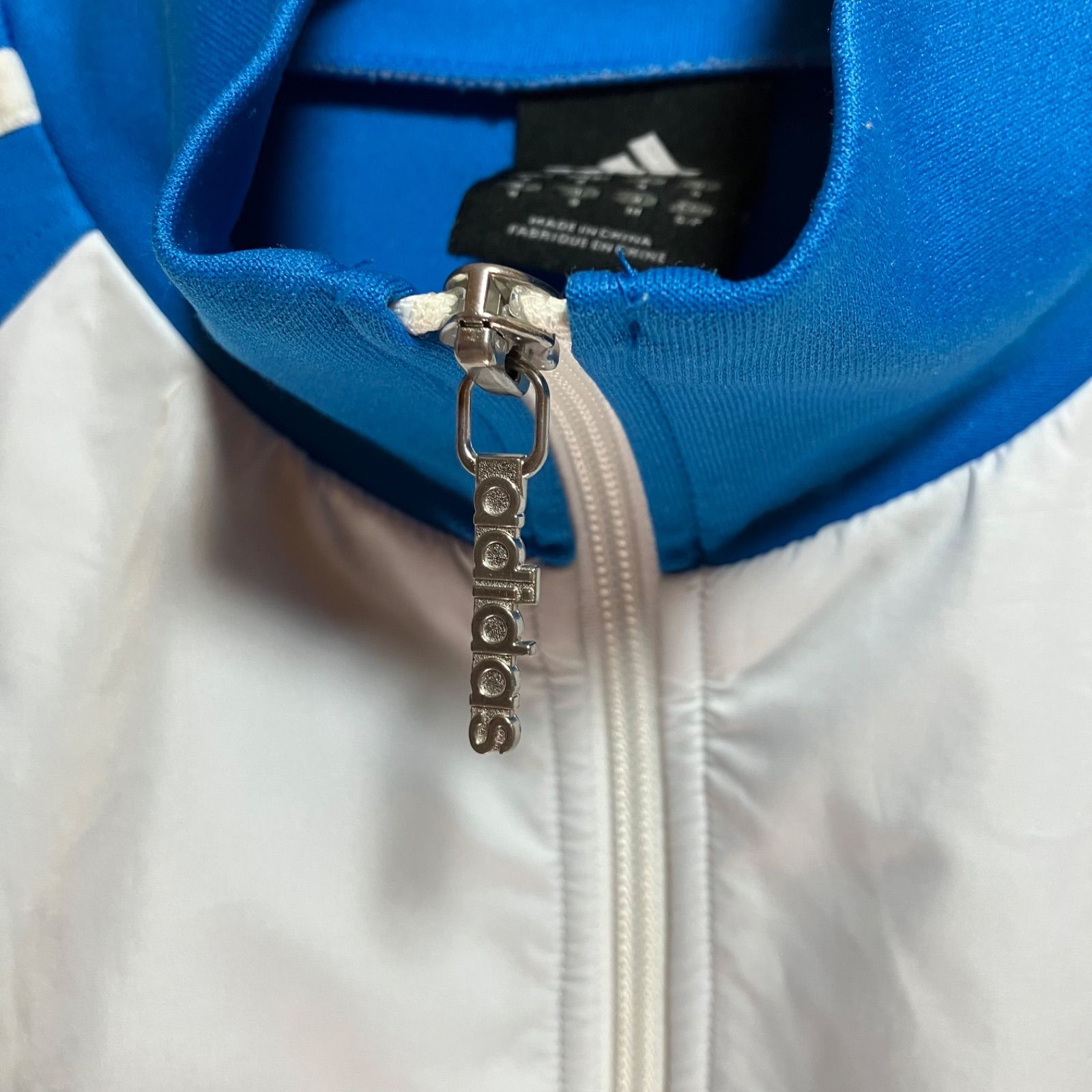 adidas 青 ジャージ　y2k adidas アディダス トラックジャケット ジャージ トップス M