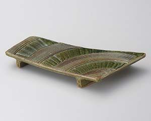 和食器 ミ125-138 火色 変形高台突出皿 みやま突出皿(和風長角皿(中サイズ))|食器通販の陶磁庵