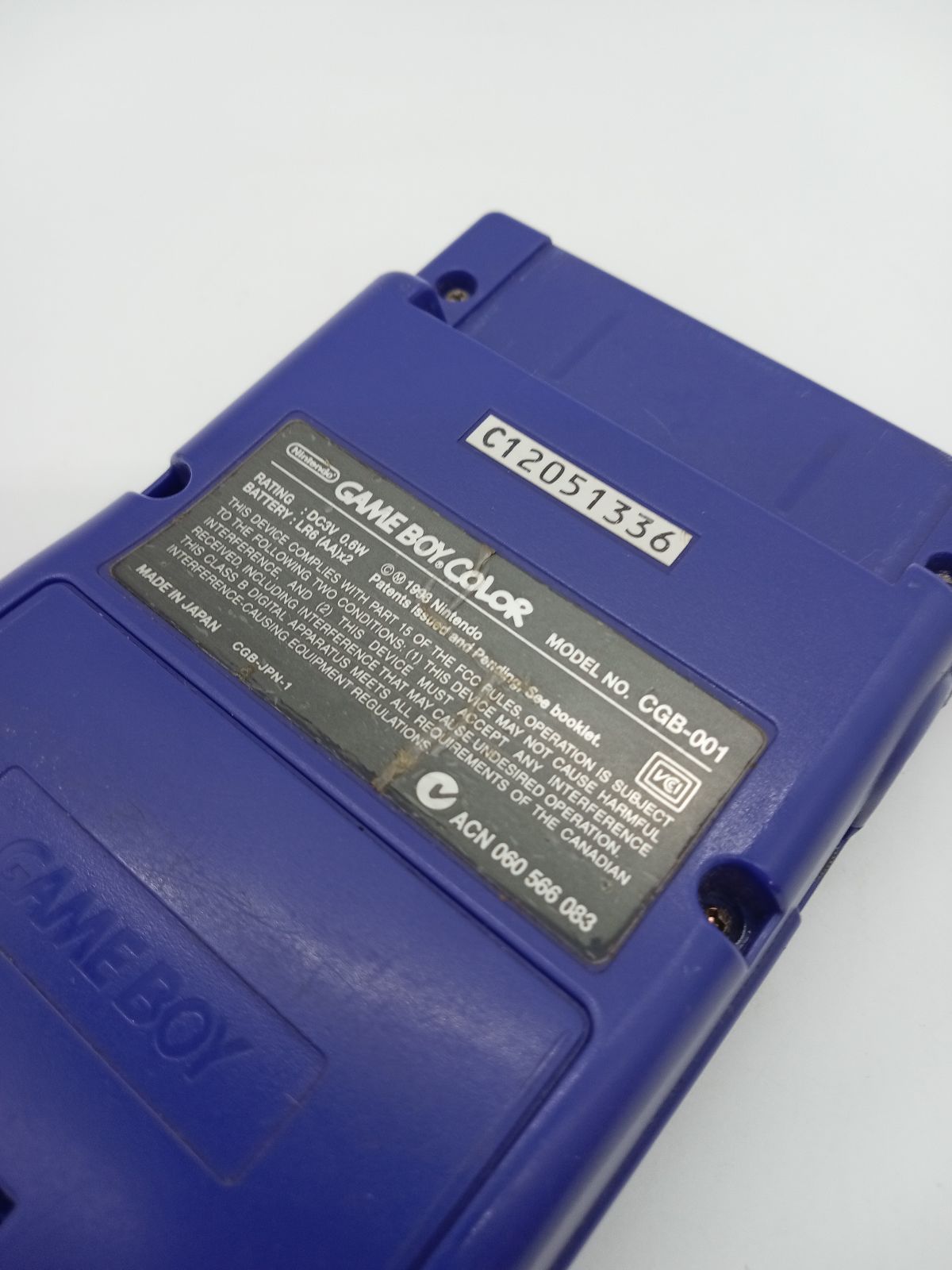 Nintendo 任天堂 ゲームボーイカラー パープル 動作確認済み 中古