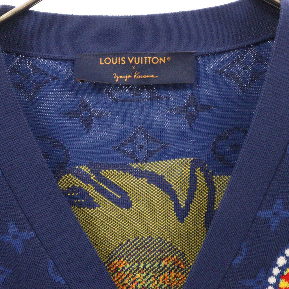 最終割ルイヴィトン 23AW HON39W ×草間彌生 モノグラムカーディガンL