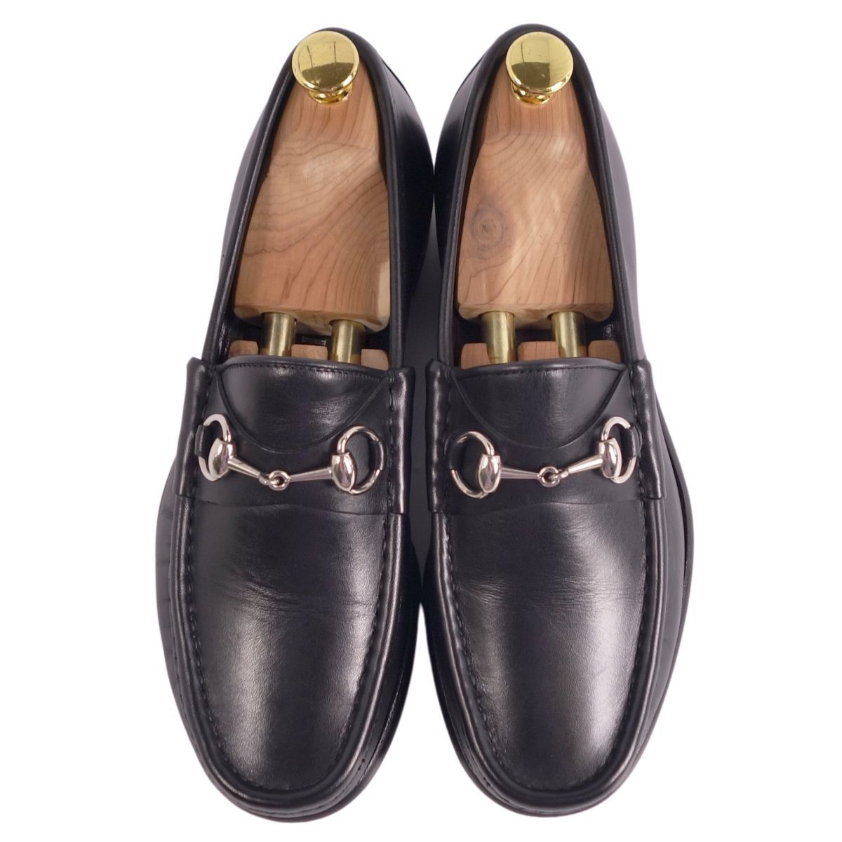 美品 グッチ GUCCI ローファー モカシン ホースビット レザー