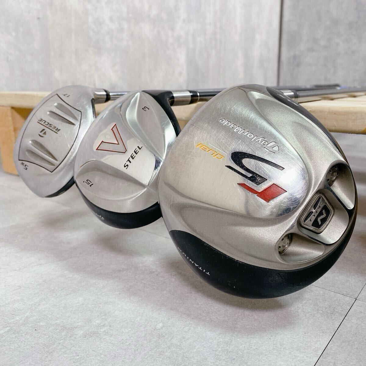 V 042 テーラーメイド メンズ ゴルフ クラブ セット 黒 フレックスS S 300