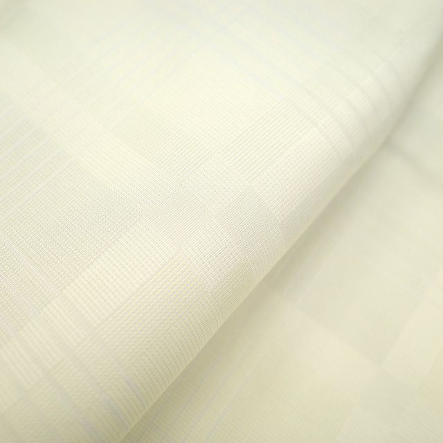 新古品】 御召 単衣 着物 未使用 お召 正絹 春 秋 先染め