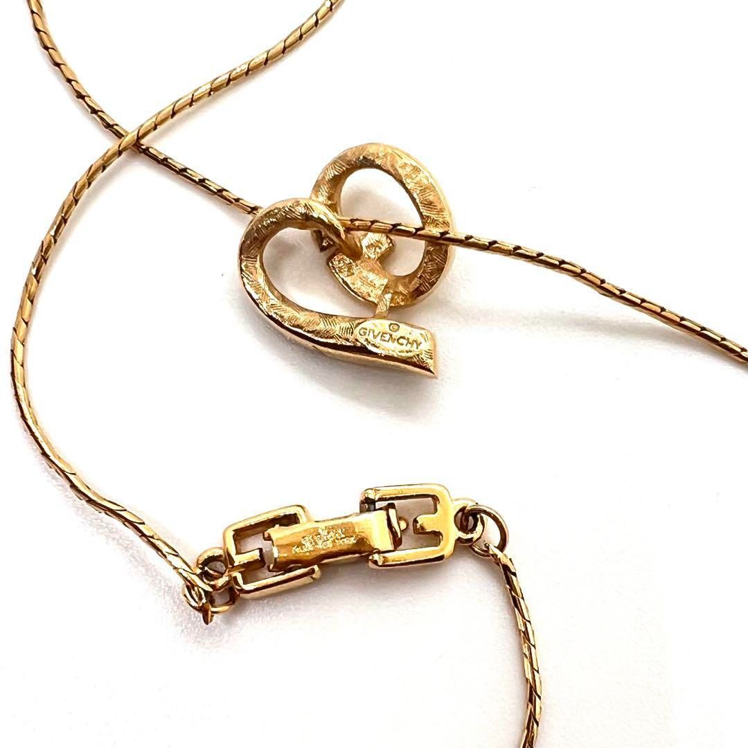 美品☆ GIVENCHY ジバンシー ネックレス ハート ラインストーン
