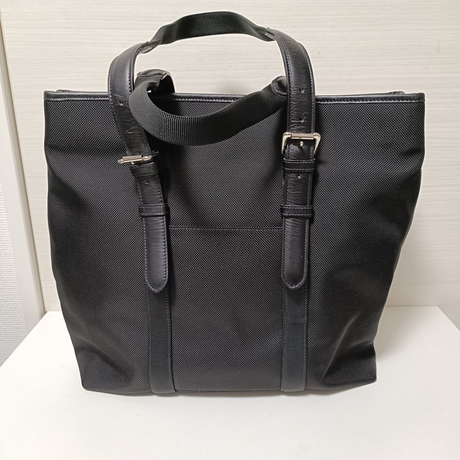 Kitamura キタムラ 本革×ナイロン トートバッグ ブラック A4収納可 美 