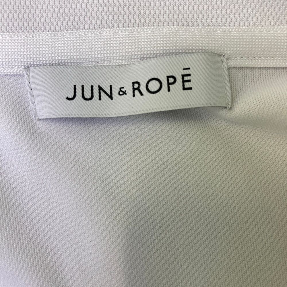 新品、未使用✩︎JUN & ROPE ストライプ ハーフジップポロシャツ JUN&ROPE' tシャツ 「UV」「吸水速乾」ハーフZIPノースリーブ