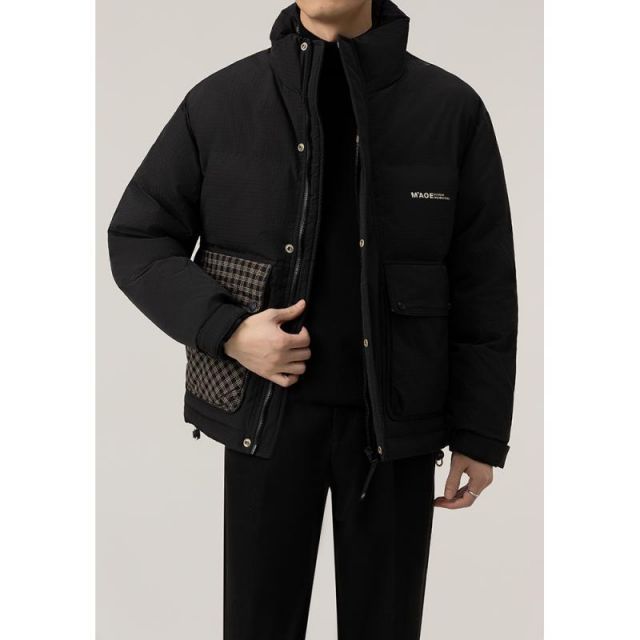 秋冬 コーデ メンズ 服 シンプル ファッション オシャレ 大人 かっこいい 大きいサイズ ストリート 紳士服 暖かい スタンドカラー ダウン ジャケット アウター ハイエンド カジュアル