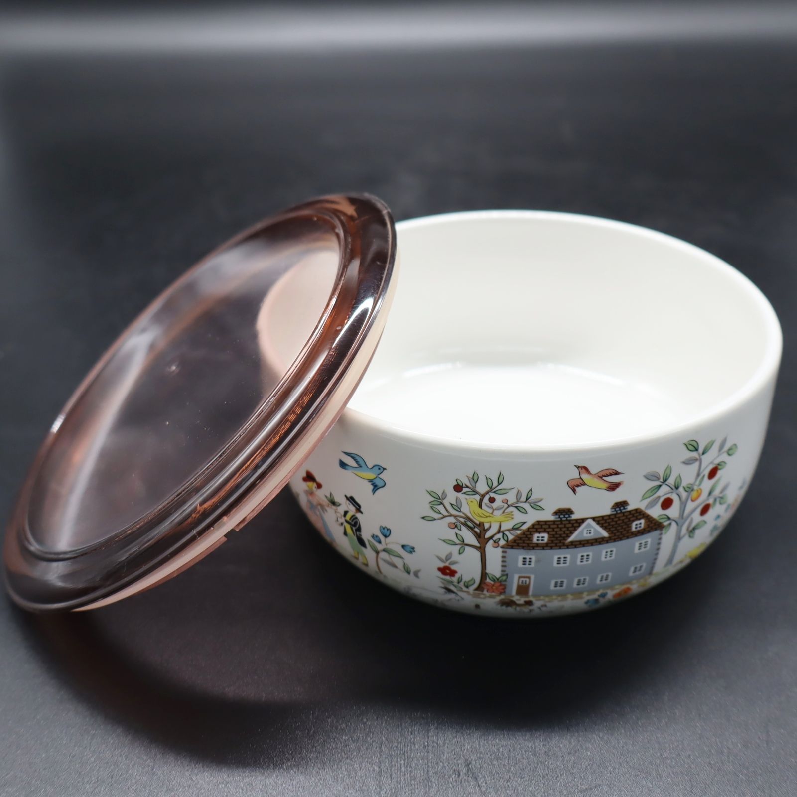 △陶磁器 和食器｜保存容器 6個 まとめ｜ 蓋付 丸形 角形｜ 陶器製