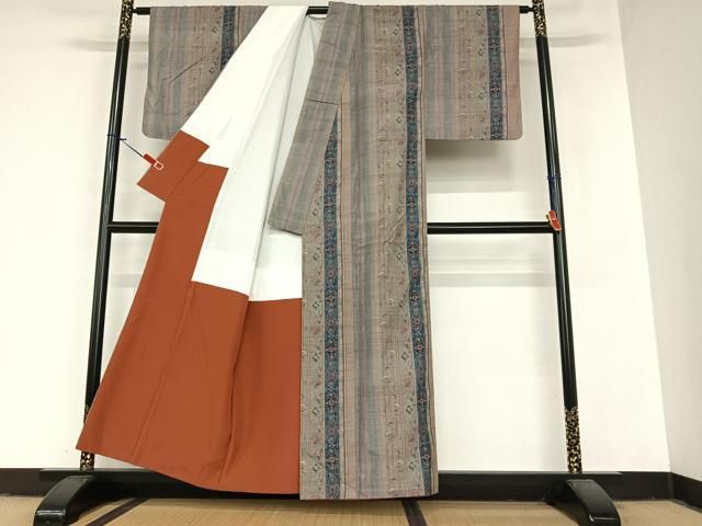 平和屋着物○長襦袢 単衣 千鳥 正絹 逸品 CAAX1101vf