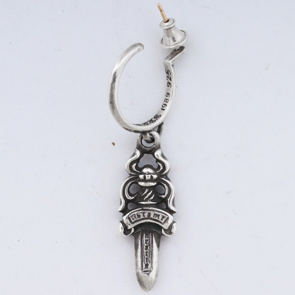 CHROME HEARTS ダガーフープイヤリング ピアス シルバー