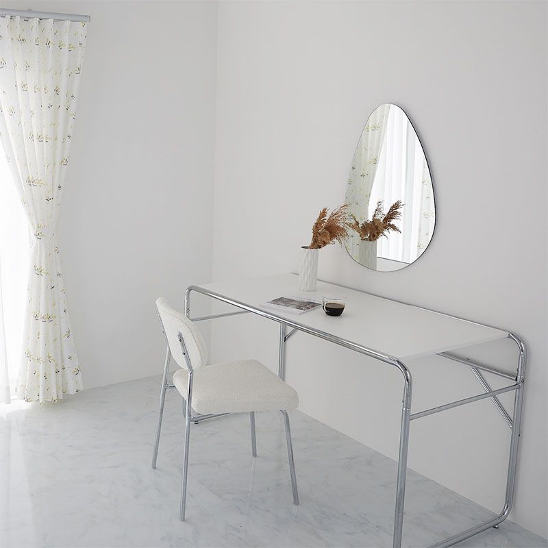 鏡 壁掛け おしゃれ 韓流 韓国 洗面 インテリア デザイン 上半身 ミラー 韓国ミラー ウェーブミラー 変形ミラーノンフレーム 賃貸 アパート マンション 75cm 玄関 姿見 スリム 上半身