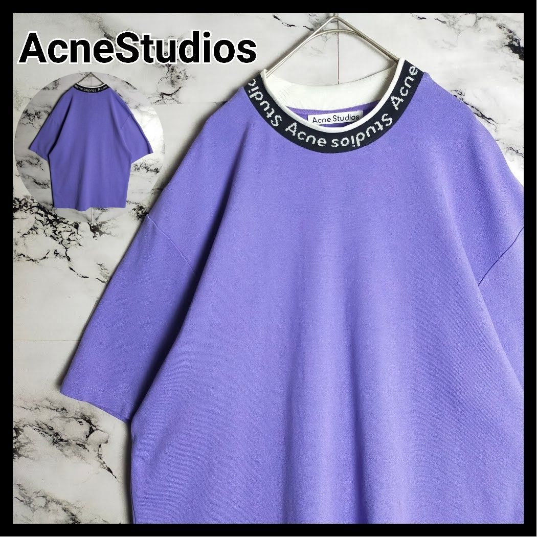 【人気カラー】アクネストゥディオズ☆首元ロゴモックネックTシャツ 入手困難 人気カラー】アクネストゥディオズ☆首元ロゴモックネックT