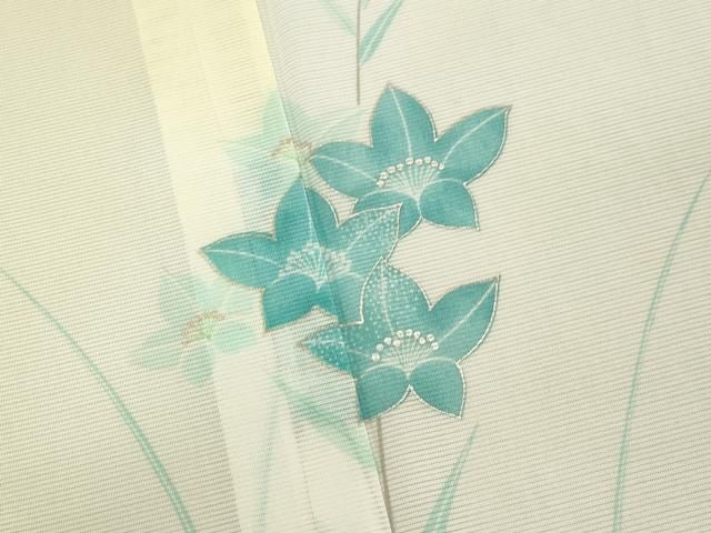 平和屋着物＊夏物 訪問着 絽 草花文 暈し染め 金彩 高島屋扱い