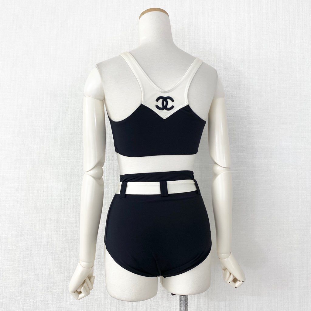 47b6 CHANEL シャネル 96C ココマーク スイムウェア 水着 ビキニ 38 