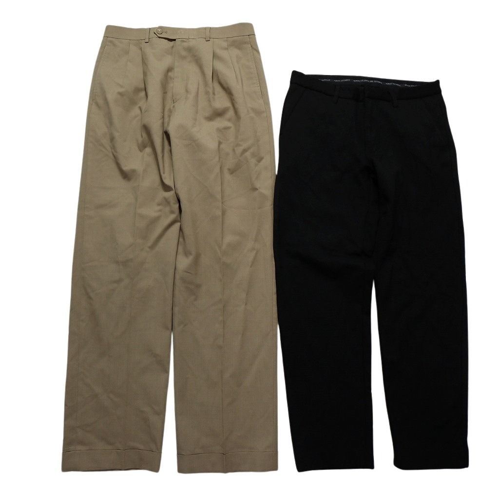 古着卸 ブランドMIX スラックス パンツ 8枚セット メンズ M 32 33 34 40 42 バーバーリーラルフローレン アルマーニ 古着 NB9838