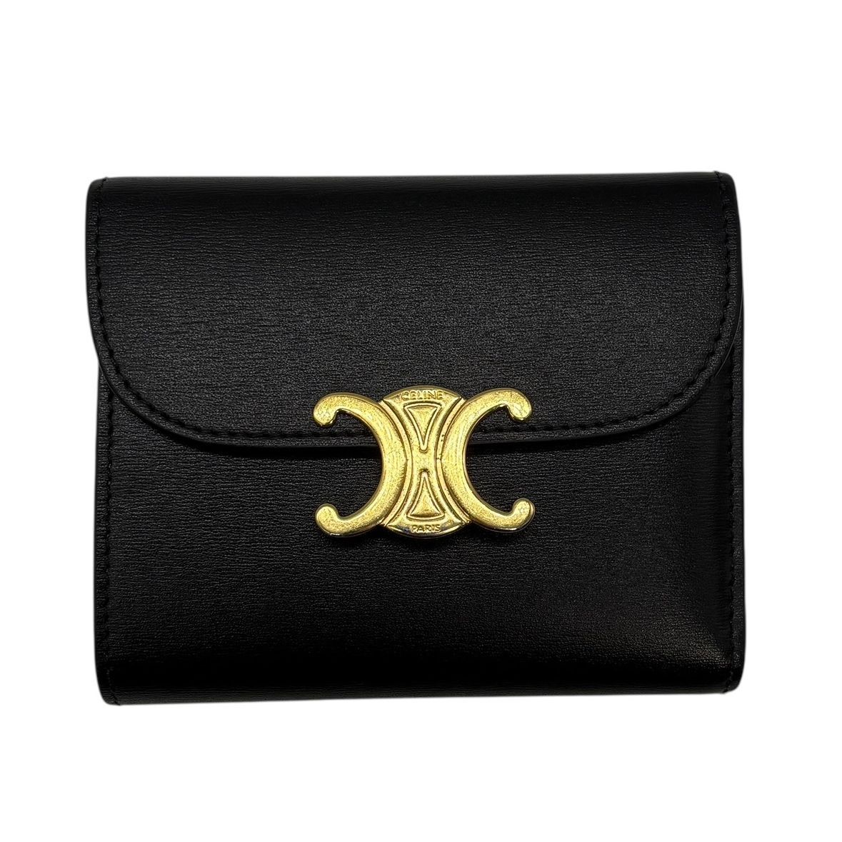 ううう様【極美品】CELINE セリーヌ スモールフラップウォレット トリオンフ CELINE セリーヌ トリオンフスモールフラップ ウォレット グレー