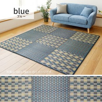 ラグ 水をはじくい草コンパクトラグ