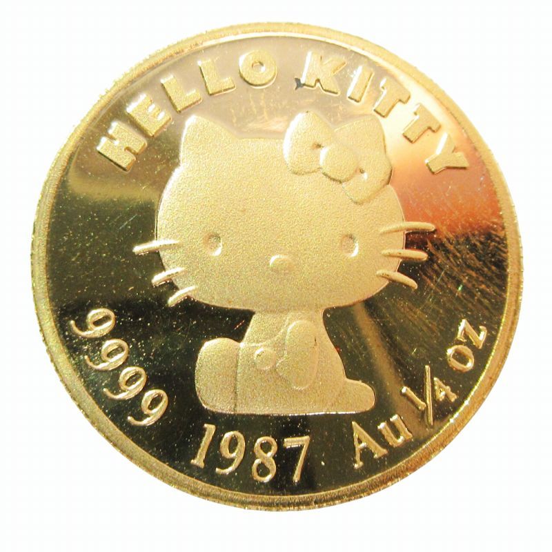 ハローキティ HELLO KITTY 金貨 コレクション K24 地金 純金 9999 AU 1987年 サンリオ SANRIO コイン 1|4oz ゴールド GOLD 総重量7.8g