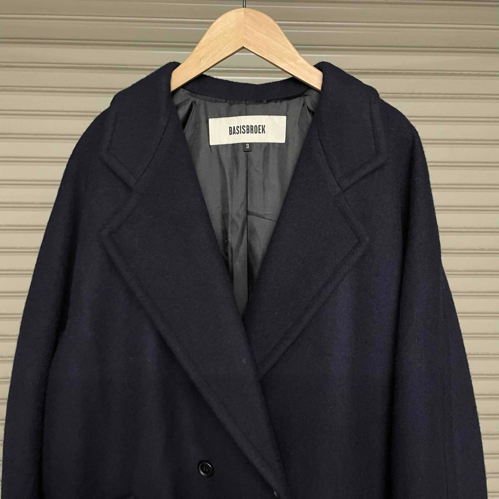 BASISBROEK バージスブルック ウールチェスターコート ネイビー サイズ