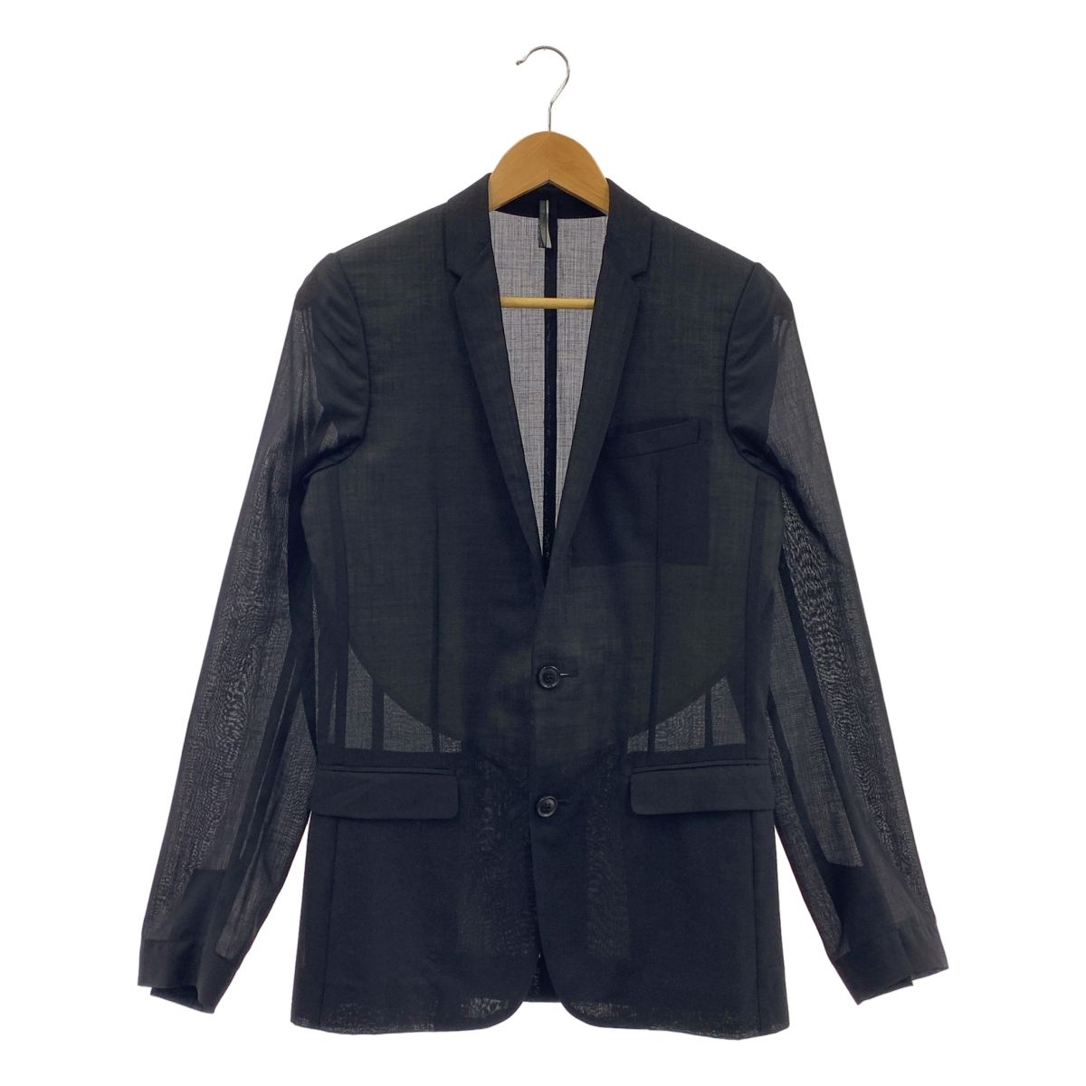 Dior homme | ディオールオム | 2010SS | kris van assche クリスヴァンアッシュ | ウール混 シアー テーラードジャケット | 44 | ブラック | メンズ