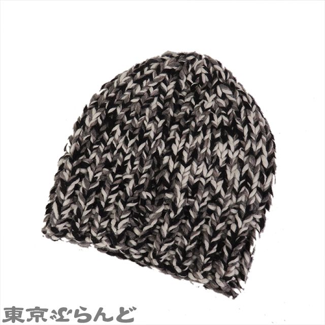 シャネル CHANEL ニット帽 P54758K07146 ブラックxグレーxホワイト