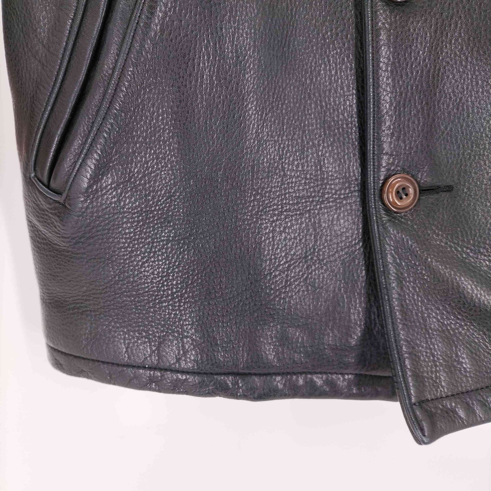 希少✨美品【バルマン】ラムレザー ジャケット ステッチ 裏地ロゴ総柄 ブラウン 2025年最新】Pierre Balmain メンズ レザージャケット