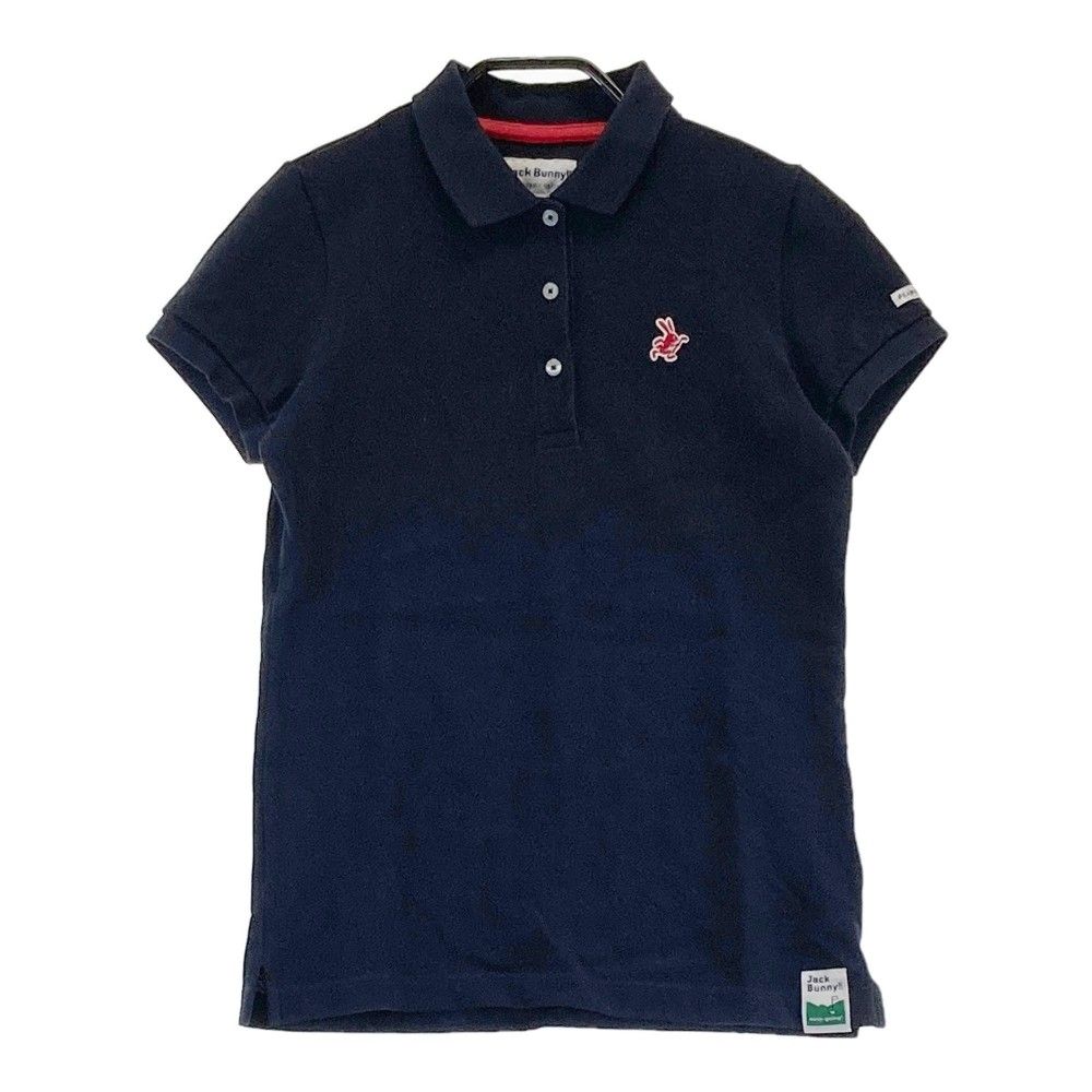 ウサギ柄ネイビー ポロシャツ