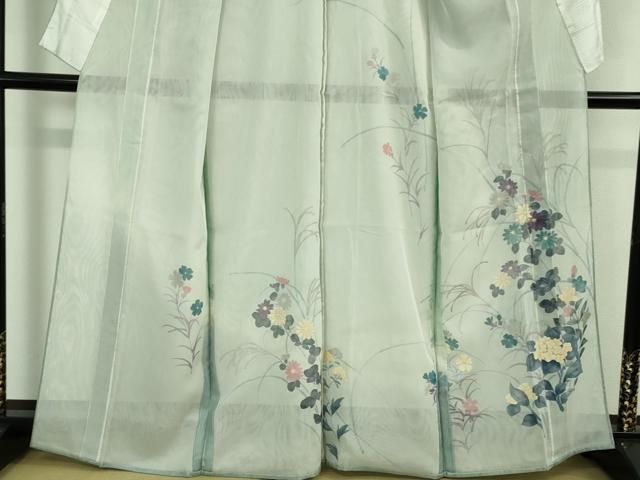 平和屋本店□極上 訪問着 中国三大刺繍 スワトウ刺繍 風景文 金糸