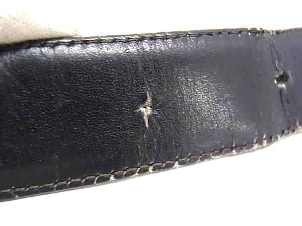 【ヴィンテージ】グッチ　レザーベルト　英字ロゴ型押し　ブラック　メンズ　ビジネス GUCCI グッチ 036-304-0669 オールドグッチ ヴィンテージ レザー