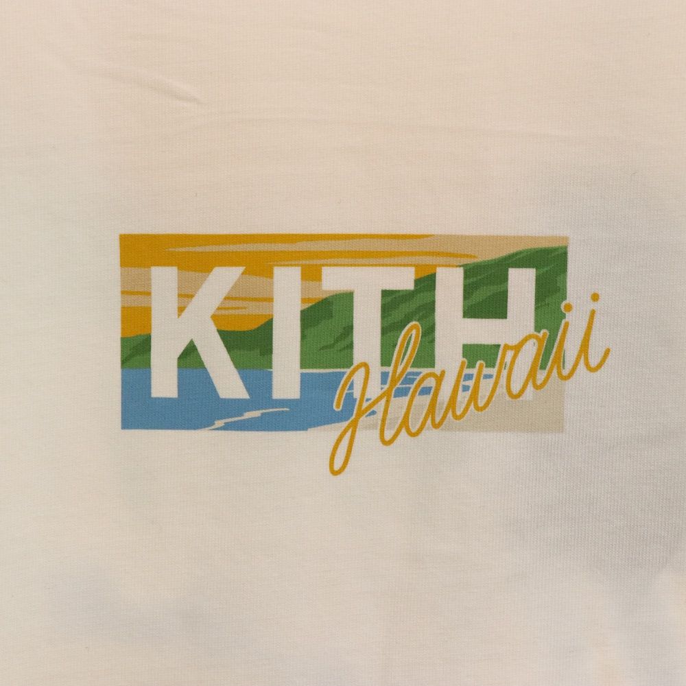新品未使用 レア KITH ハワイ限定 クロップドTシャツ 半袖　キス KITH キス ロゴ刺繍 クロップトップ クルーネック 半袖Tシャツ