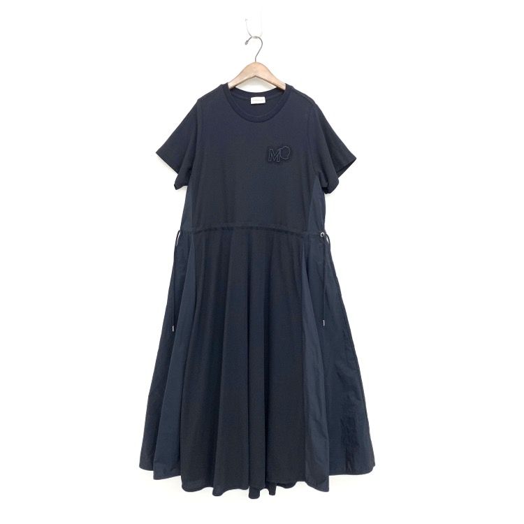 【美品】MONCLER 24SS ABITO ナイロン シャツワンピース MONCLER (モンクレール) ナイロン ハーフボタン ワッペン付き