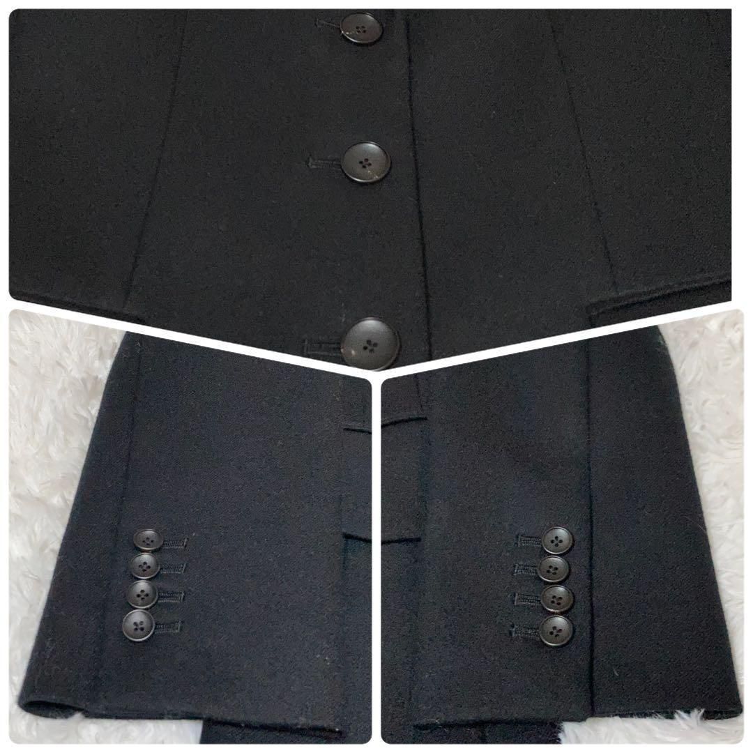 【HANA】Paul Smith チェスターコート XL 黒 美品】PAUL SMITH チェスターコート ウール キュプラ 黒 紫 38