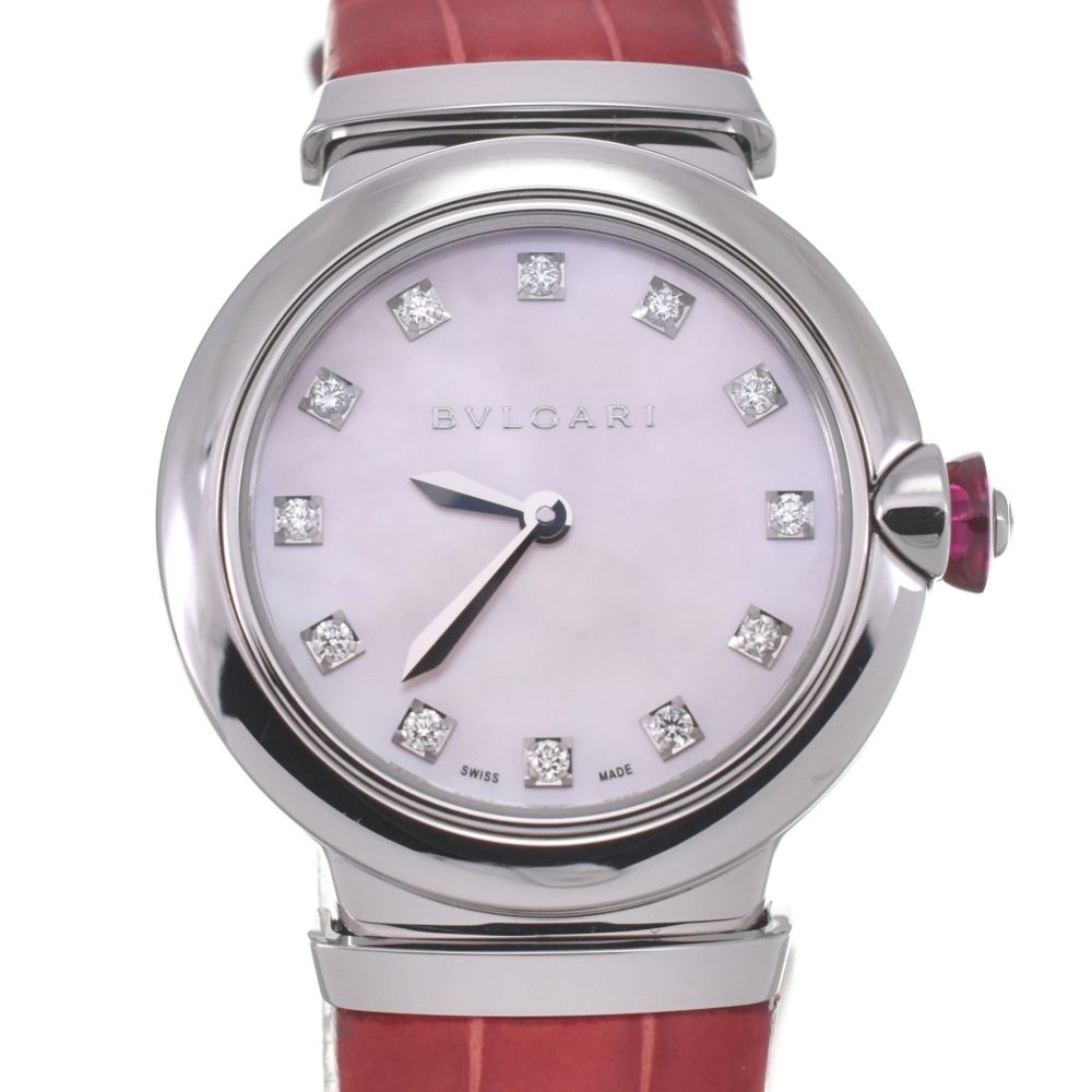 ブルガリ BVLGARI LU28C2SL|12 ルチェア 12P ダイヤモンド クォーツ レディース 保証書付き N 140526