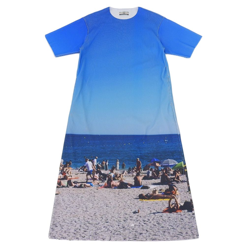 NON TOKYO ノントーキョー プリント リブ ハーフスリーブ ワンピース レディース ブルー F 23 SS NON-23 S-0328