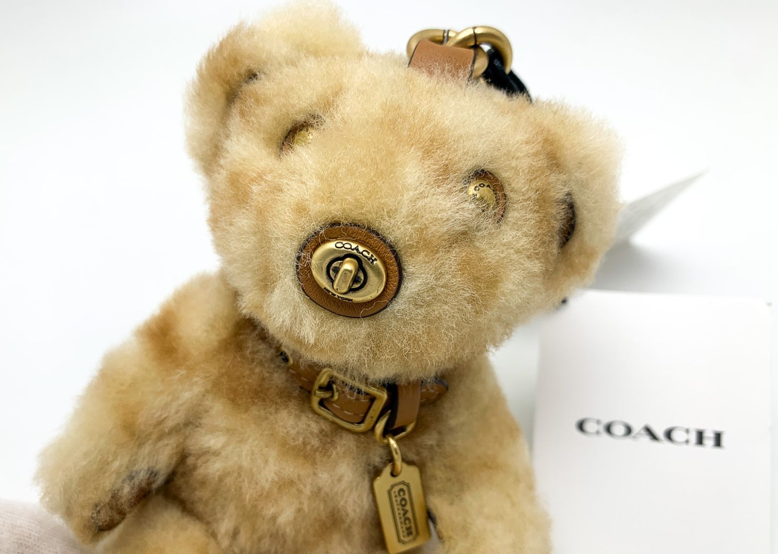 COACH コーチ ベージュ系 クマ ベア バッグ チャーム