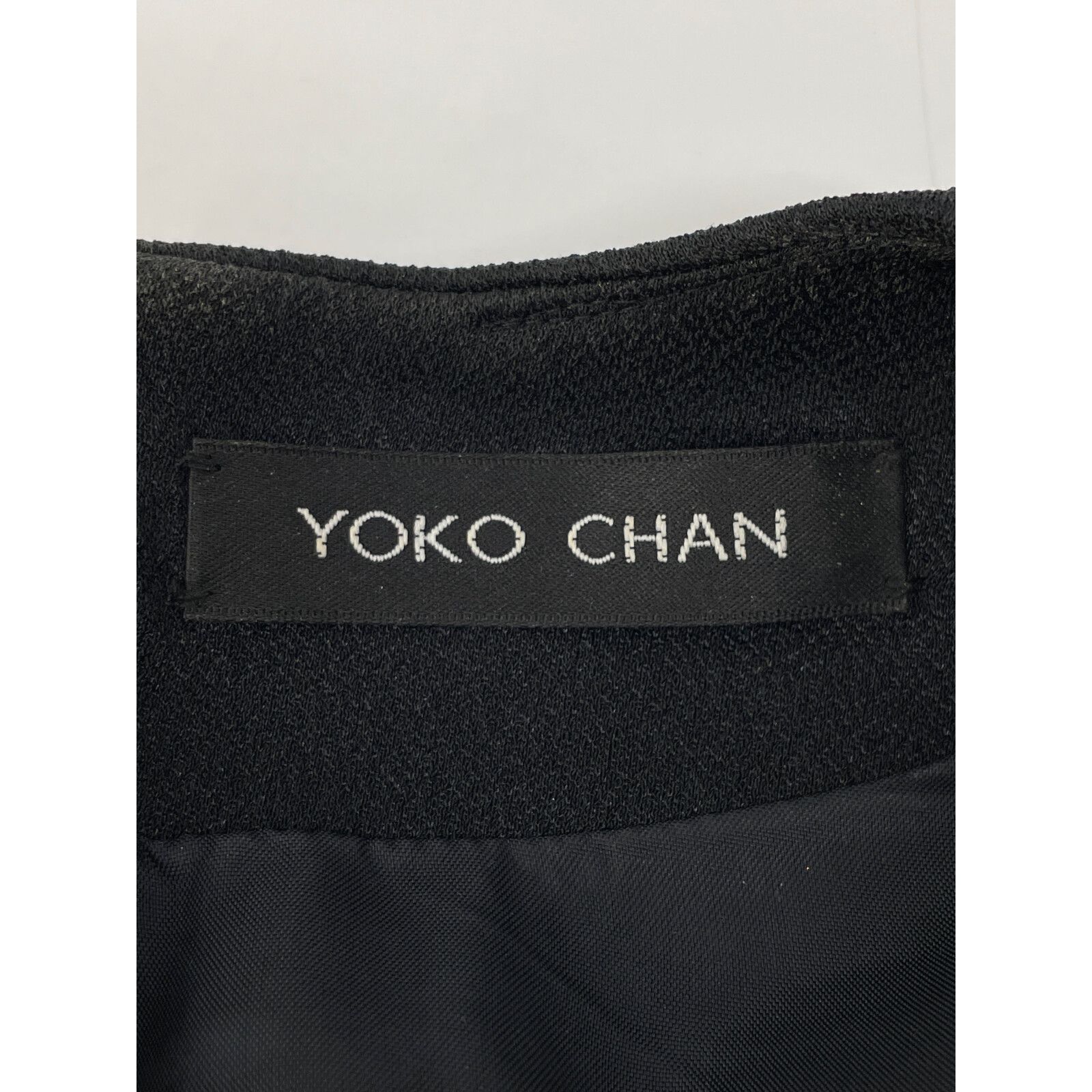 YOKOCHAN ヨーコチャン ブラック 半袖ワンピース YCDー218ー389 38