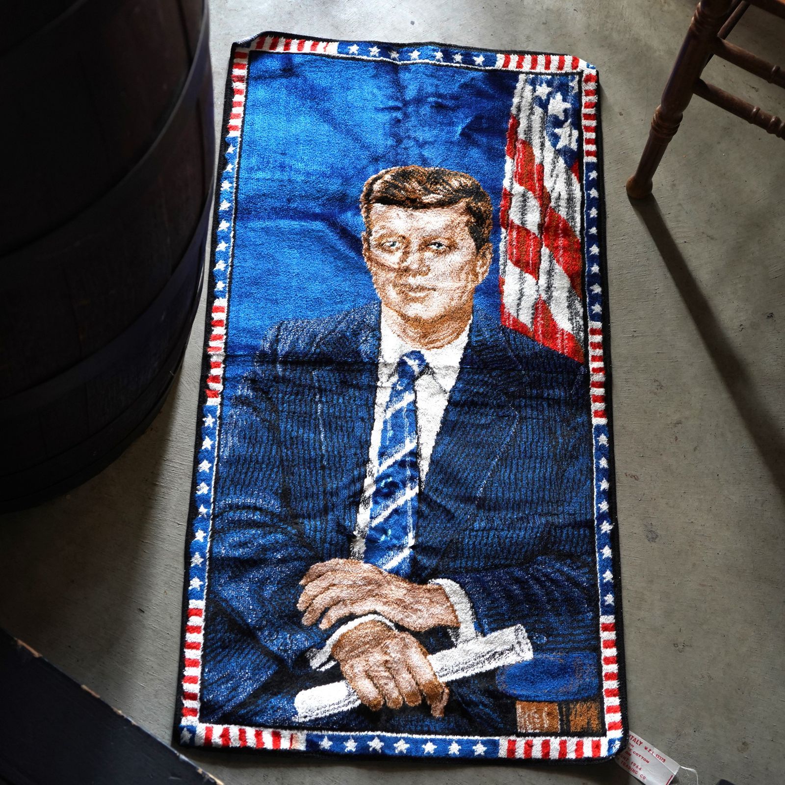 1960's JOHN F KENNEDY ラグ ヴィンテージ ビンテージ ガレージ コレクション アメリカ雑貨 ジョンケネディ　ケネディ大統領