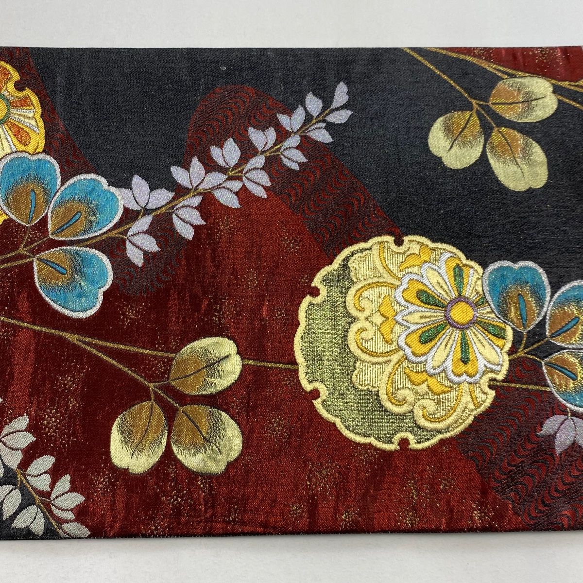袋帯 秀品 雪輪 草花 箔 金銀糸 黒 六通 正絹 【中古】 - メルカリ