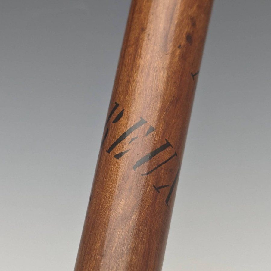 スイス製 アンティーク ハイキングステッキ 杖 毛皮付きハンドル 82cm 