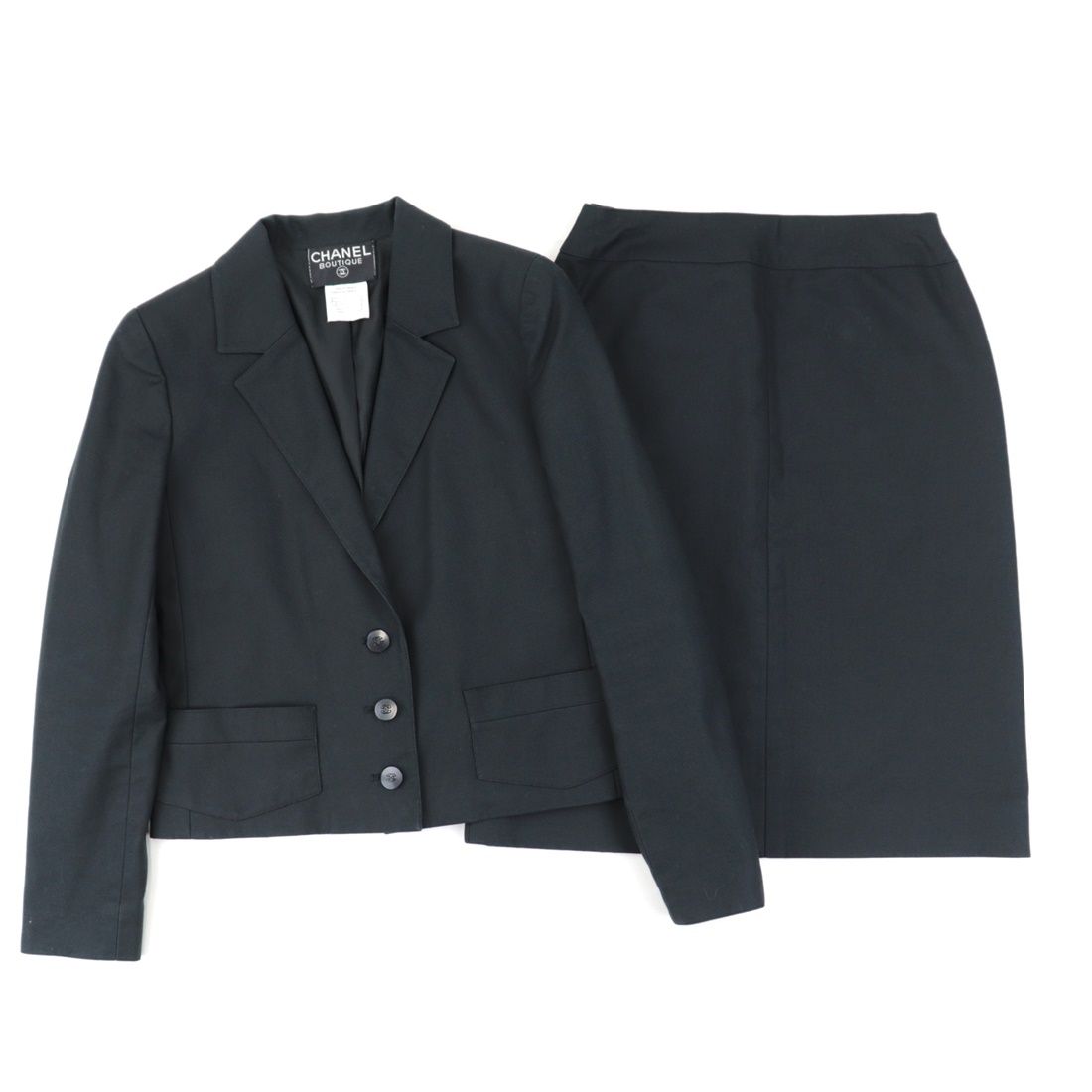 美品 シャネル ヴィンテージ 98S スカート スーツ レディース コットン  