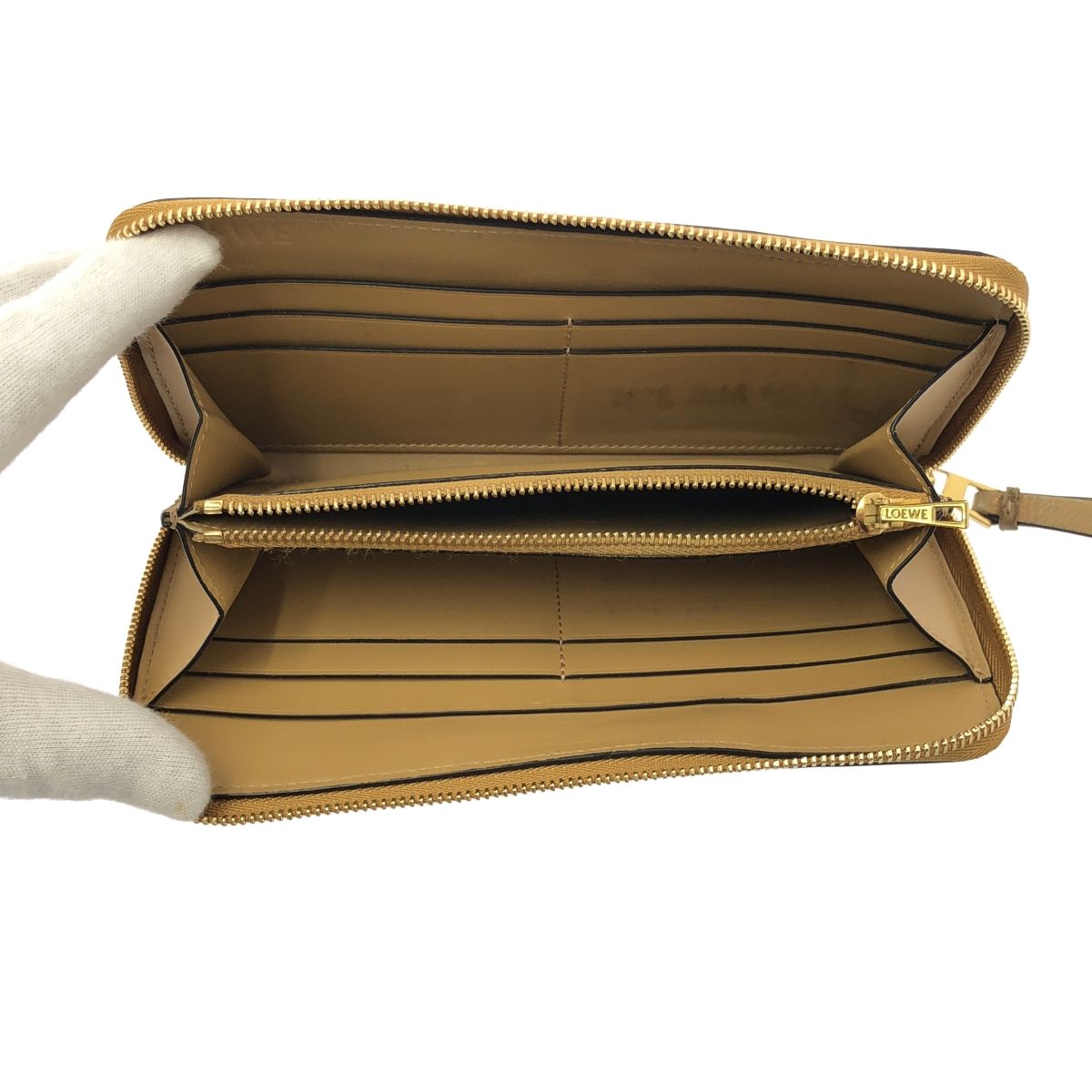 長財布 キャメル