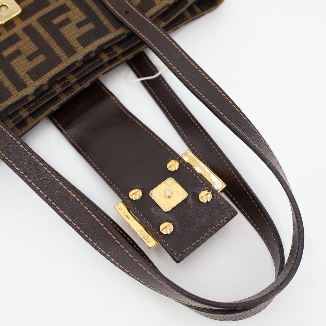 希少 美品 FENDI フェンディ ハンドバッグ ズッカ柄 ベージュ系 フェンディ Fendi ズッカ柄 ハンドバッグ - メルカリ