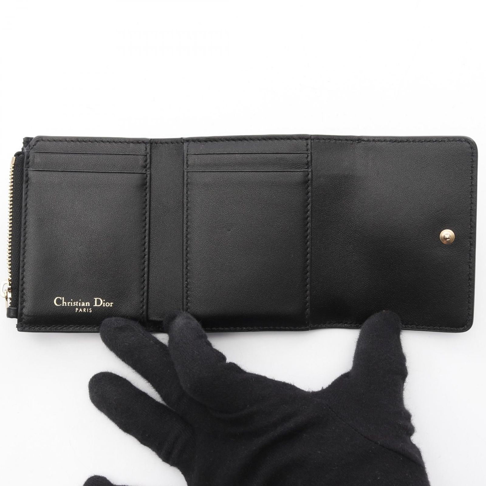 ディオール Dior 三つ折り財布 30 MONTAIGNE ロータスウォレット