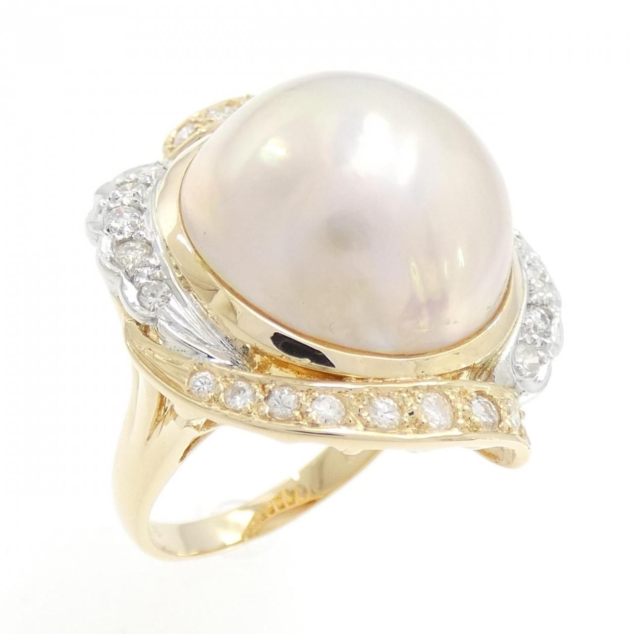 K18YG/PT900 マベパール リング - メルカリ 