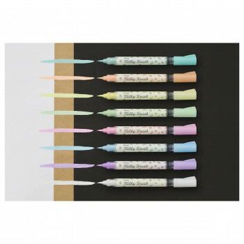 ぺんてる ミルキーブラッシュ 8色セット GFH-P8ST 5個入