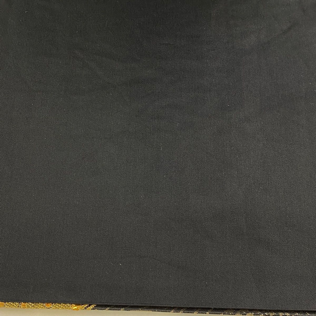袋帯 美品 秀品 草花 流水 金糸 箔 墨色 六通 正絹 【中古 袋帯 美品 秀品 草花 流水 金糸 箔 墨色 六通 正絹 【中古