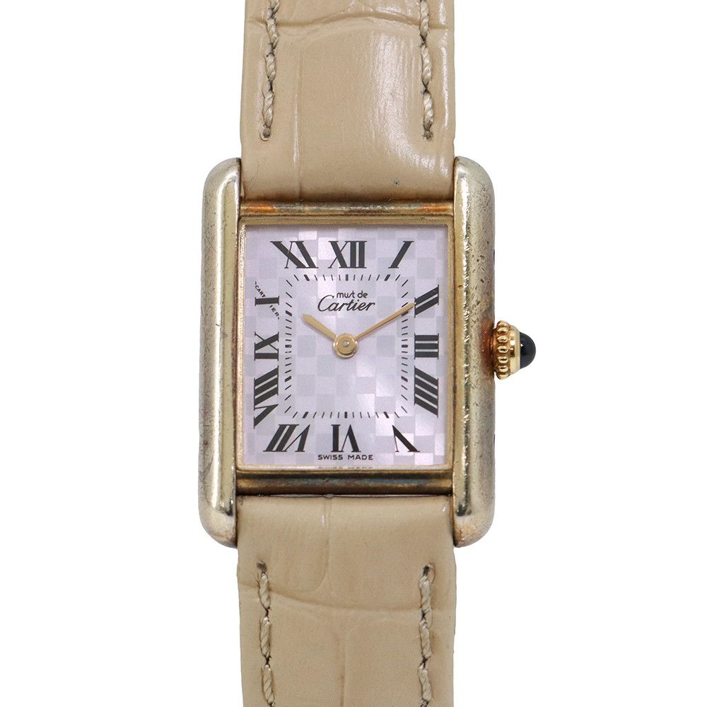 カルティエ タンク マスト SM W1017554 Cartier 腕時計 パープル文字盤 クォーツ