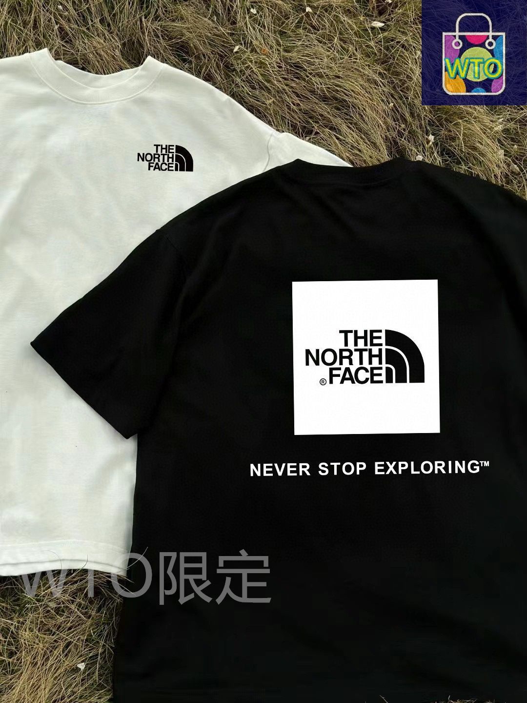 TNF ザ ノース フェイス とのコラボレーションモデル 前後ロゴプリント カップル用三色 T シャツ WWW_GEBZETESISAT_COM_TR