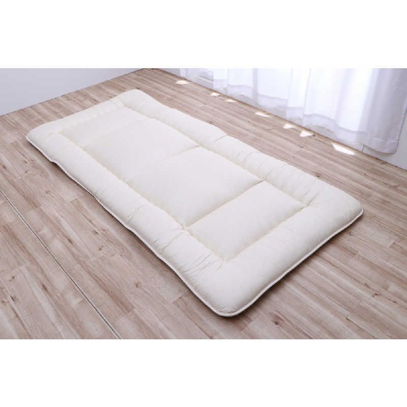 【 新品 未開封 】 イケヒコ 丸ごと洗える敷ふとん イリス (約120×210cm/ベージュ) 未使用 送料無料